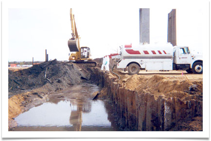 Remediation trench installation